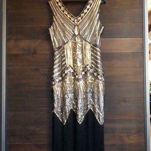 ✨NWT Gatsby Inspired Black/Gold Sequin Dress ✨